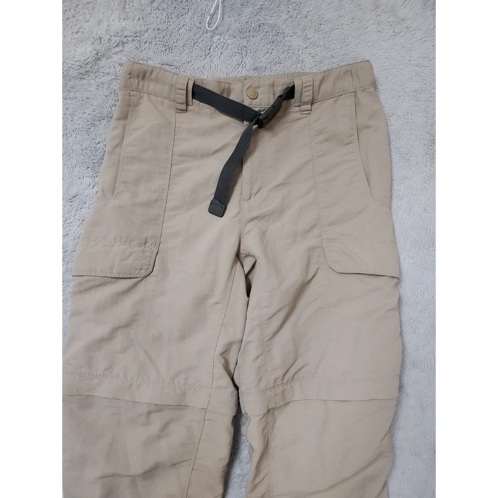 The North Face Pants Mens Medium Convertible Hiking Cargo Tan Cargo Belted Hike